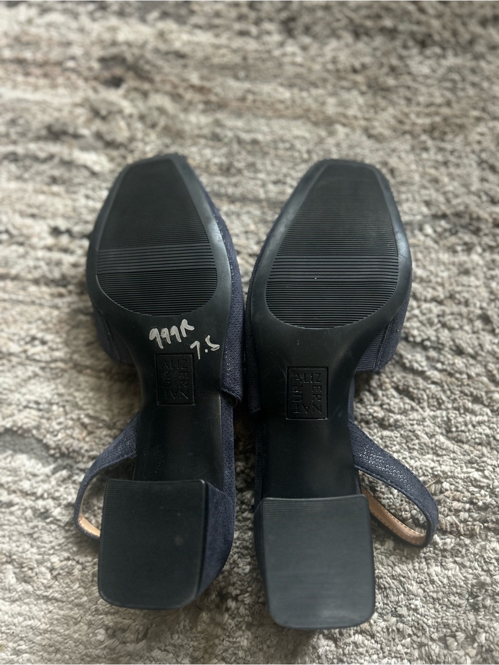 Naturalizer Navy Square-Toe Slingback Mules - Picture 6 of 6